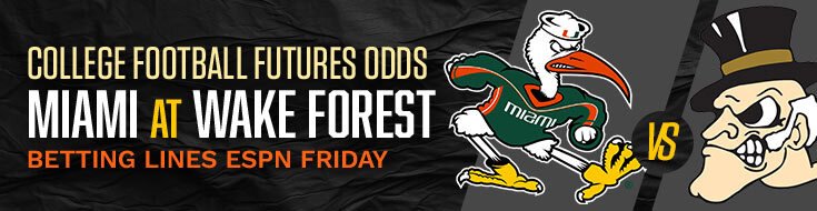 Miami Hurricanes at Wake Forest Demon Deacons NCAAF Betting Odds (09/18/2026)