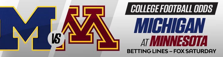 Michigan Wolverines at Minnesota Golden Gophers NCAAF Betting Odds (10/03/2026)