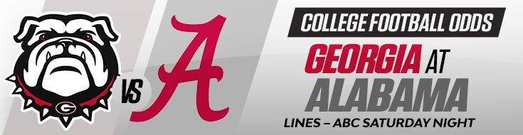 Georgia Bulldogs at Alabama Crimson Tide NCAAF Betting Information (10/10/2026)
