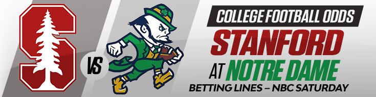 Stanford Cardinal at Notre Dame Fighting Irish NCAAF Betting Lines (10/10/2026)