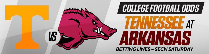 Tennessee Volunteers at Arkansas Razorbacks NCAAF Betting Lines (10/10/2026)