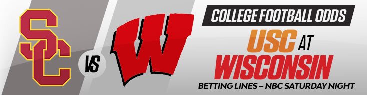 USC Trojans at Wisconsin Badgers NCAAF Betting Analysis & Lines (10/24/2026)