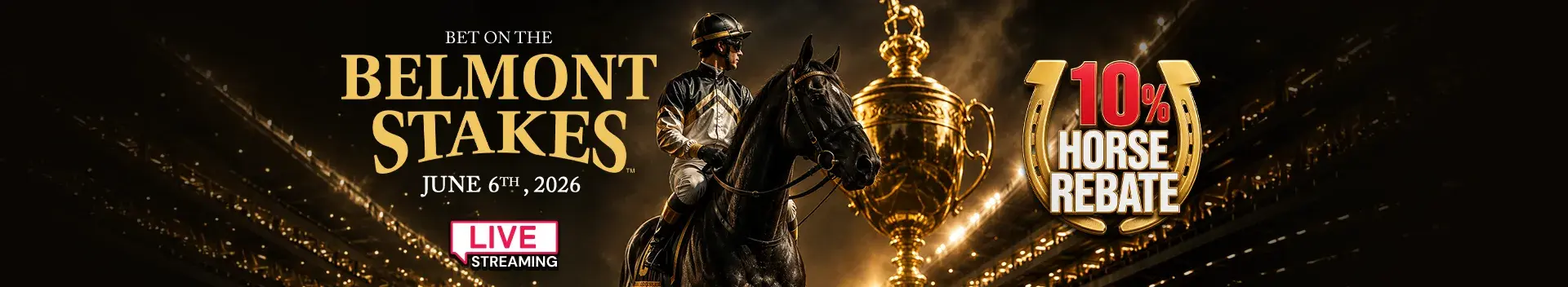 Bet on Racebook 10% Horse Rebate