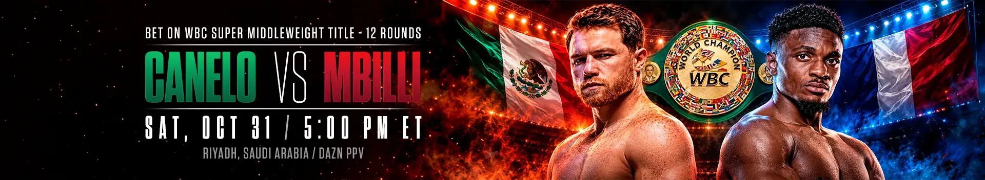 Bet on CMB Canelo vs Mbilli