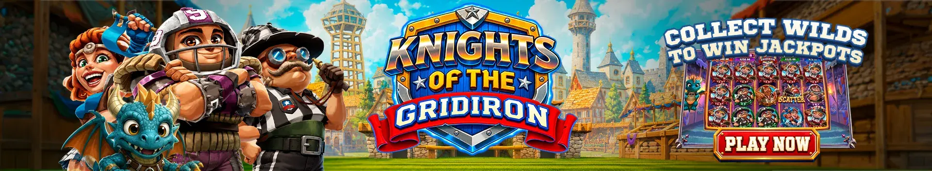 Play Now Knights Gridiron Casino Bonus
