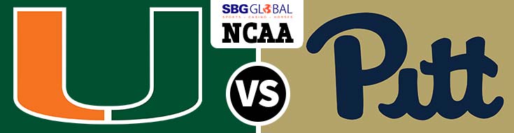 Miami Hurricanes are 12½-point NCAA football betting favorites versus the Pittsburgh Panthers