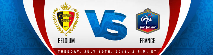 2018 FIFA World Cup Belgium vs. France betting odds and preview