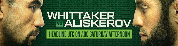 UFC on ABC Whittaker vs. Aliskerov Main Card Betting Odds (06-22-2024)