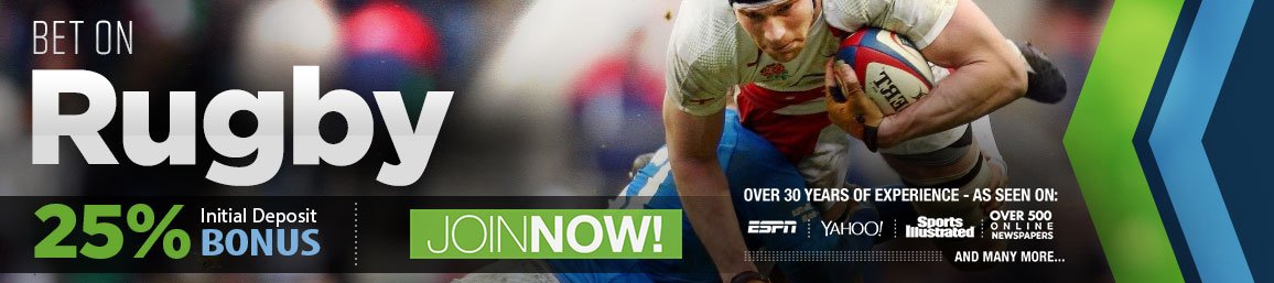 Bet on Rugby 25% Bonus
